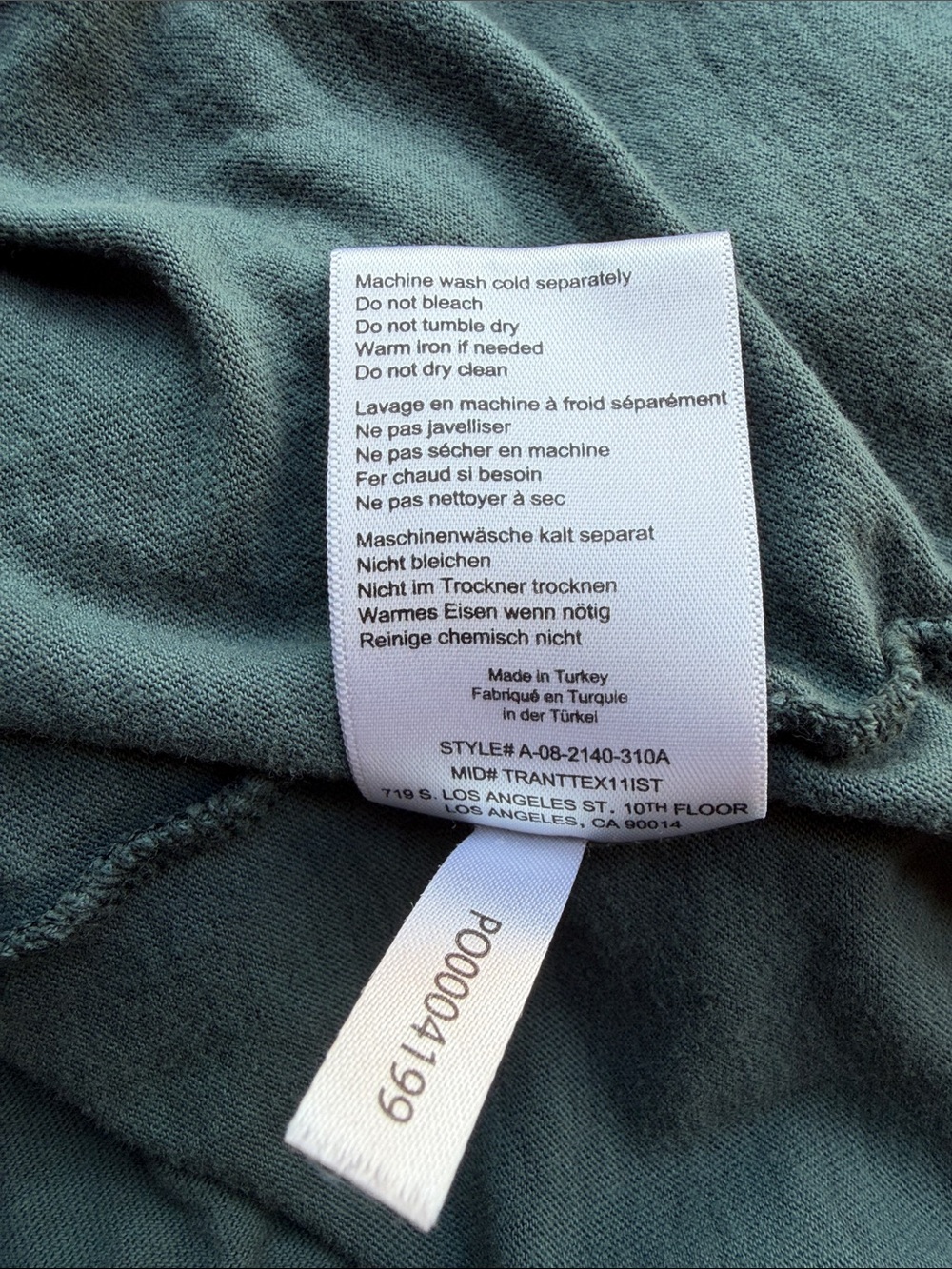 ANINE BING Men's Teal Graphic Eagle Tee - Picture 7 of 7